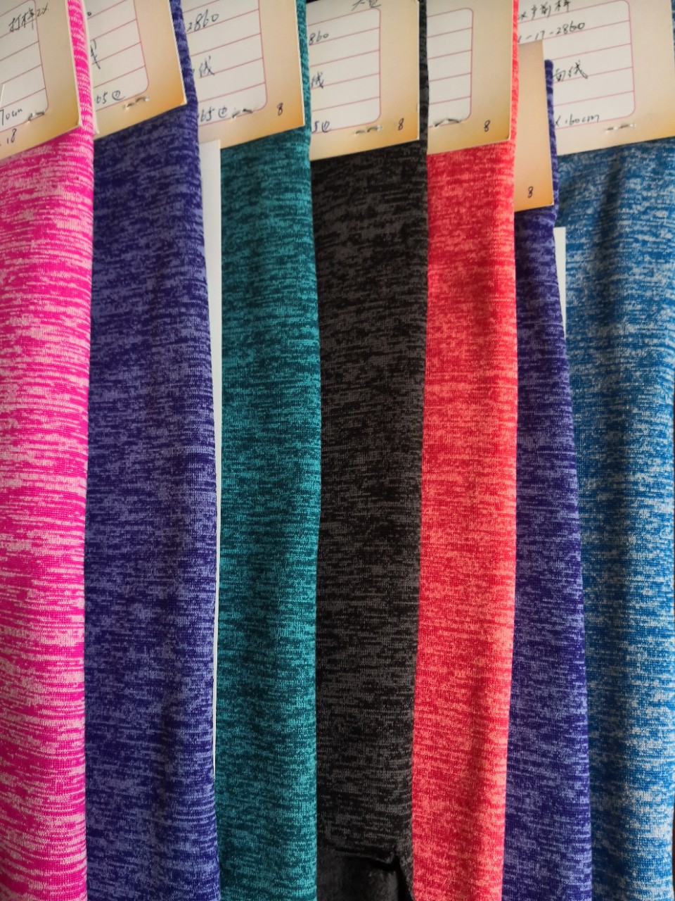 新款聚酯纤维彩色麻灰单面绒195gsm, 适合做运动服面料