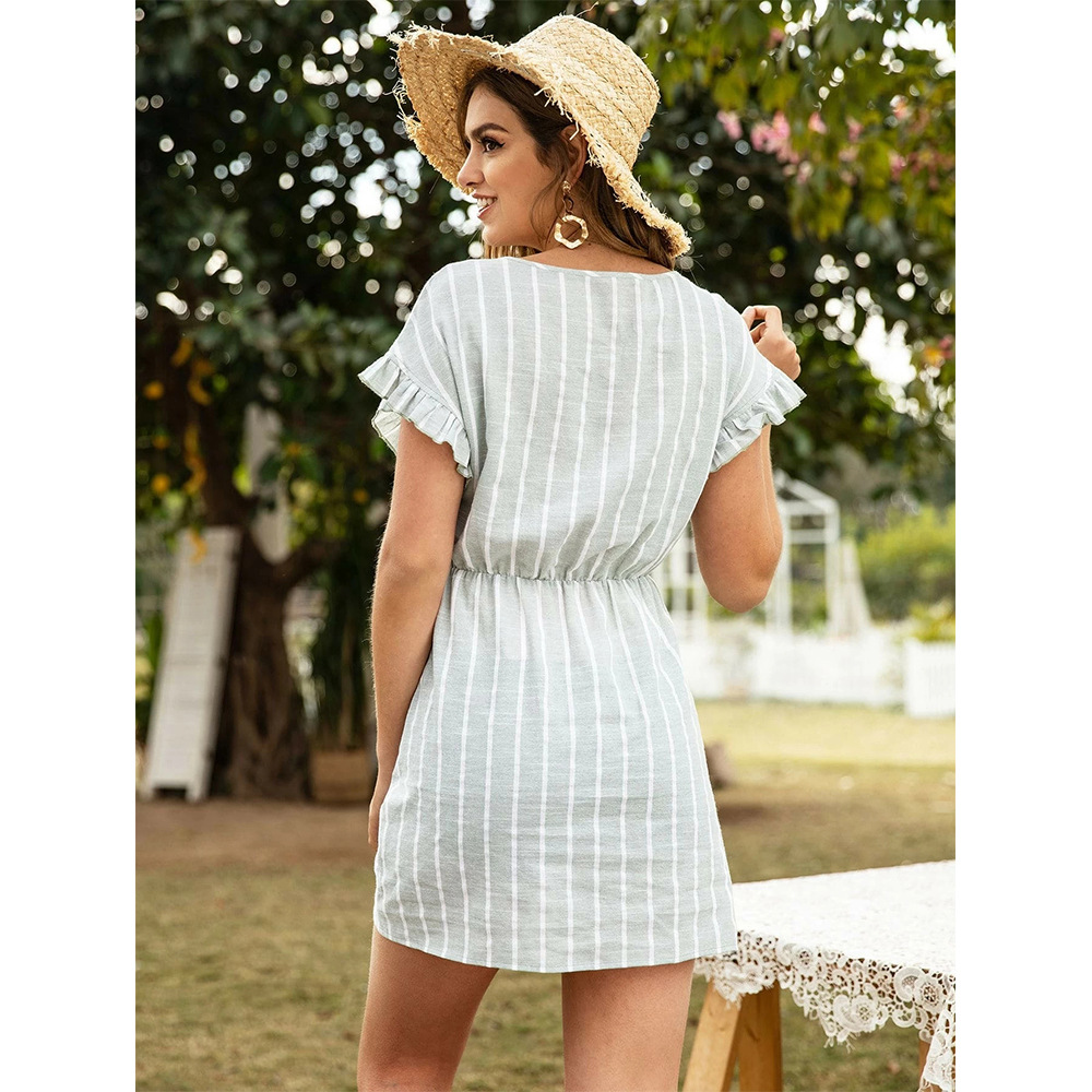 summer new loose striped dress  NSSA40044