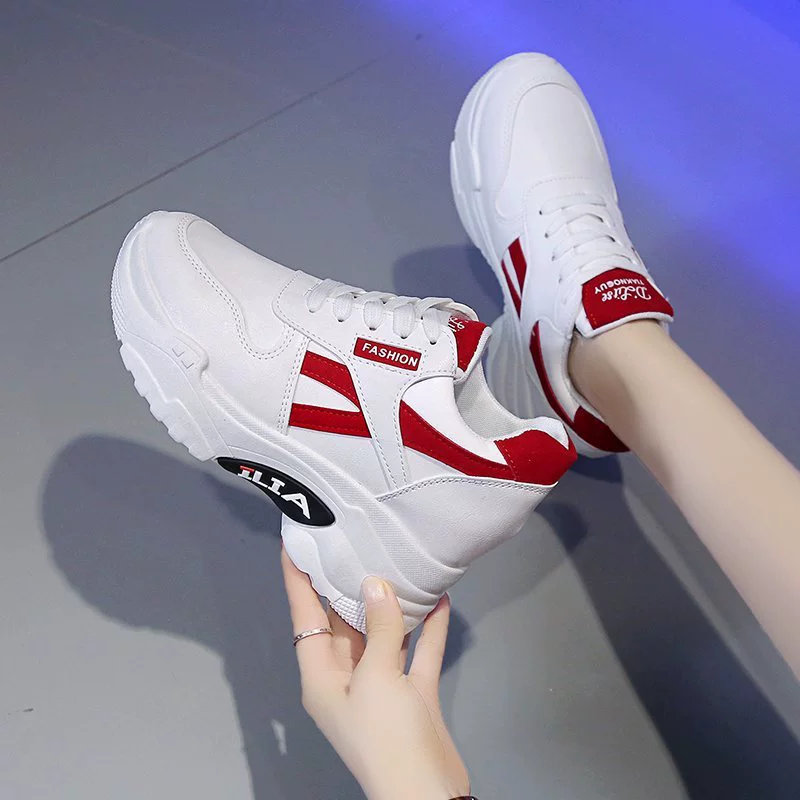 Demi-season mesh high shoes platform for leisure, 2020, internet celebrity