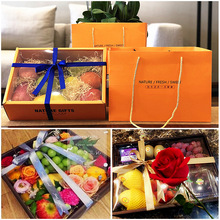 现货新款水果包装盒苹果草莓橙子手提包装盒纸箱批发定制LOGO信息