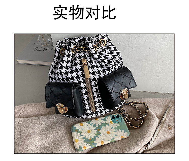 Autumn And Winter New Trend Korean Women's Bag Chain Bucket Backpack display picture 14