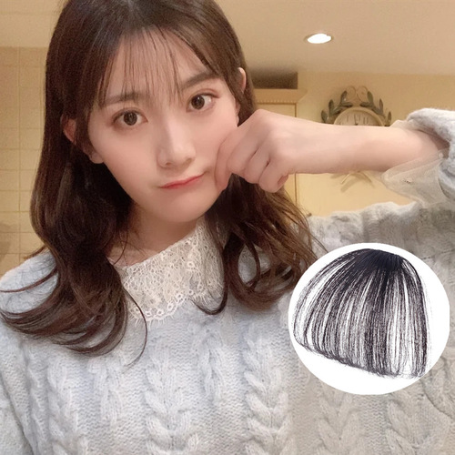 Manufacturer wholesale Korean style mini hand woven air bangs wig pieces invisible breathable comic bang wig pieces