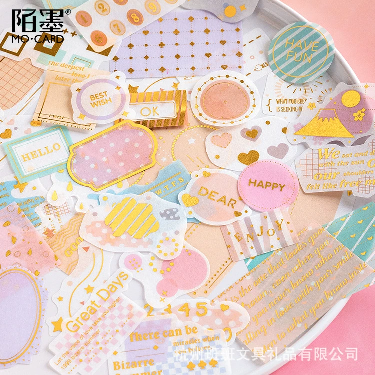 Mo Mo PET Permine Box Patch Patching Salt Salt Series Creative Fresh Handbook Diary Diary Decoration Sticker