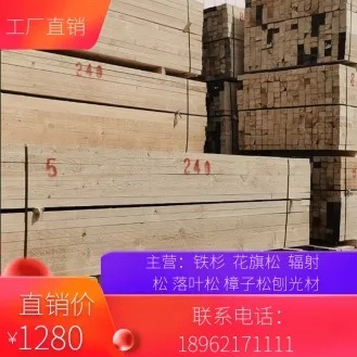 工厂直销精品铁杉木方大型多片锯加工 工程支模板建筑口料