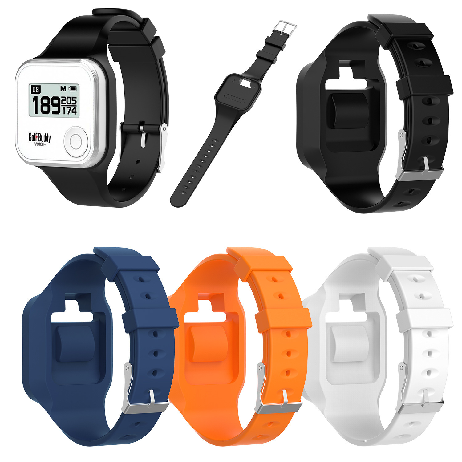 For Golf Buddy voice voice voice 2 gps Smart Bracelet Universal Solid Color Silicone Strap