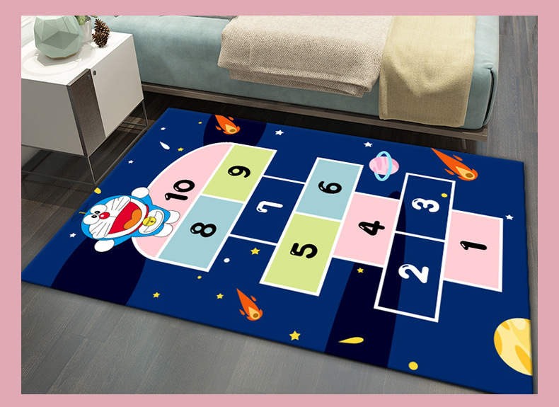 Cartoon style carpet, baby crawling carpet, children's educational carpet, bedroom bedside carpet, balcony carpet, home living room carpet