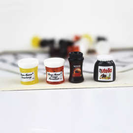 源头厂家娃娃屋配件 diy微缩模型创意树脂摆件迷你咖啡果酱D155