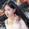 Fashionable silver needle, cute earrings with tassels from pearl, long face blush heart-shaped, silver 925 sample, diamond encrusted, internet celebrity