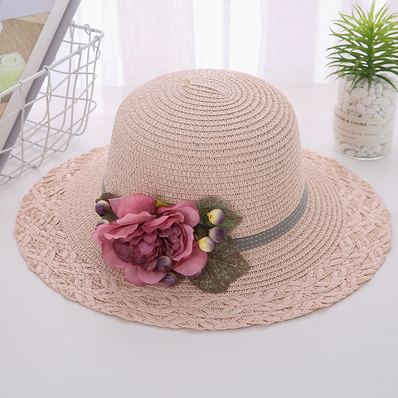 Women's Basic Lattice Bow Knot Bowknot Flat Eaves Straw Hat display picture 44