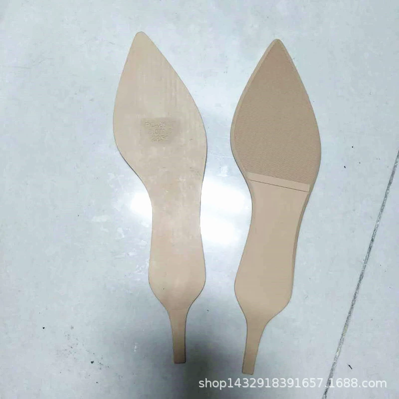 Производитель износостойкая нескользящая резиновая Кожаная подошва женские туфли на высоком каблуке с острым носком подошва Регулируемый цвет