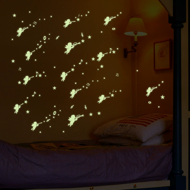 [Фабрика горячей продажи] Y0044 светящиеся маленький ангел маленькие светящиеся наклейки флуоресцентные наклейки