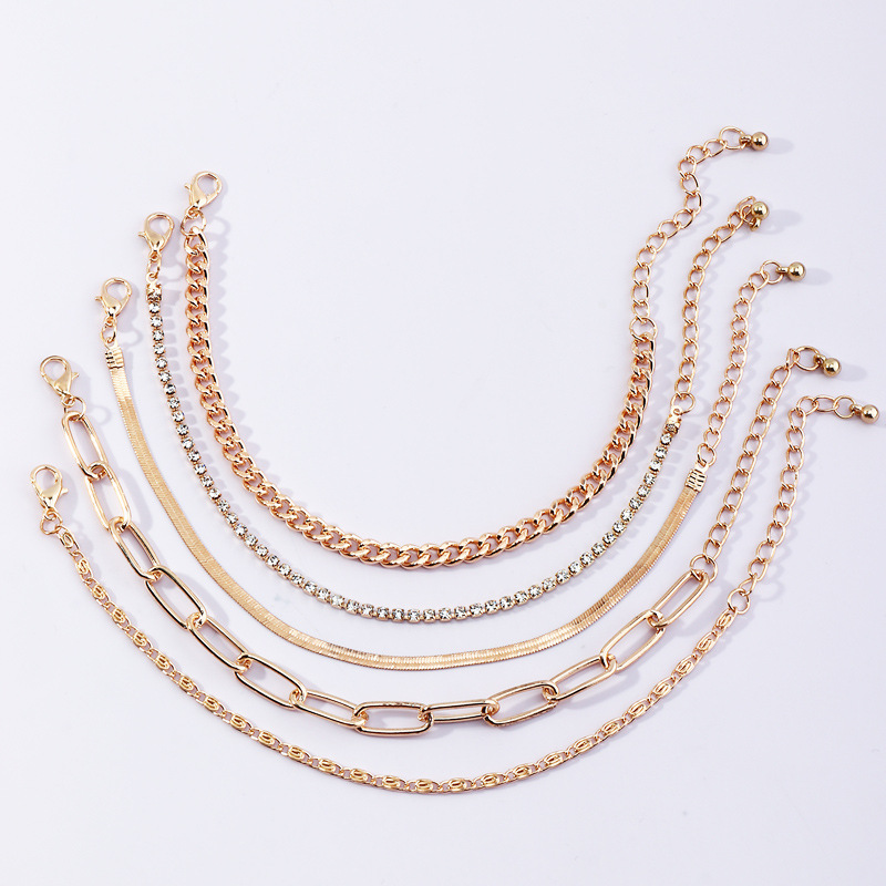 27g Weight Bracelets Classification Anniversary, Business, Travel Occasion Alloy Material Geometric Pattern Women'S Gender Fashion Style Fashion Geometric Alloy Wholesale Chain & Link Bracelets 3