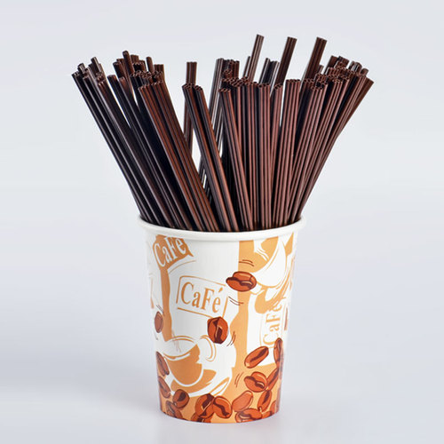 Coffee straw disposable stirring stick takeaway packaged hot drink milk tea straw plastic three-hole coffee straw