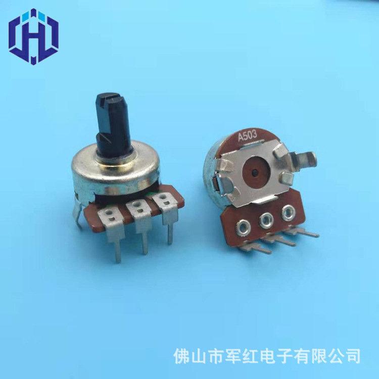 RV1615碳膜旋转可调电位器 多士炉烤箱调温开关A503k温控变频器