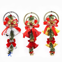 新款圣诞铃铛 圣诞树铃铛挂件 29cm藤条蜂窝铃铛挂饰 圣诞节装饰