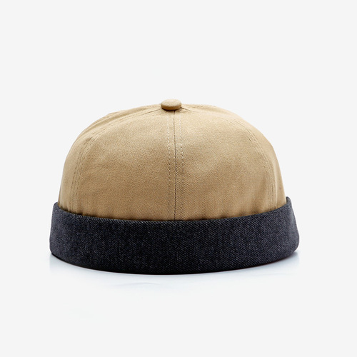 Yangguan retro fashion trend melon skin hat hip-hop personality street yuppie landlord hat brimless curled sailor hat