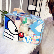 日本超火ins网红可爱透明防水化妆包健身旅行洗漱包彩妆收纳盒袋