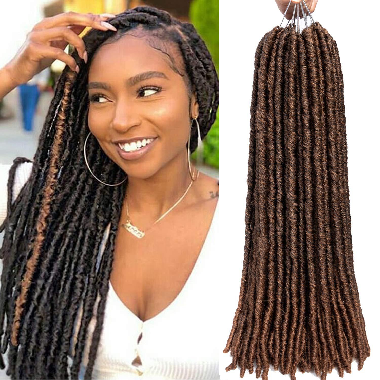 Straight soft Faux Locs Crochet Hair Dre...