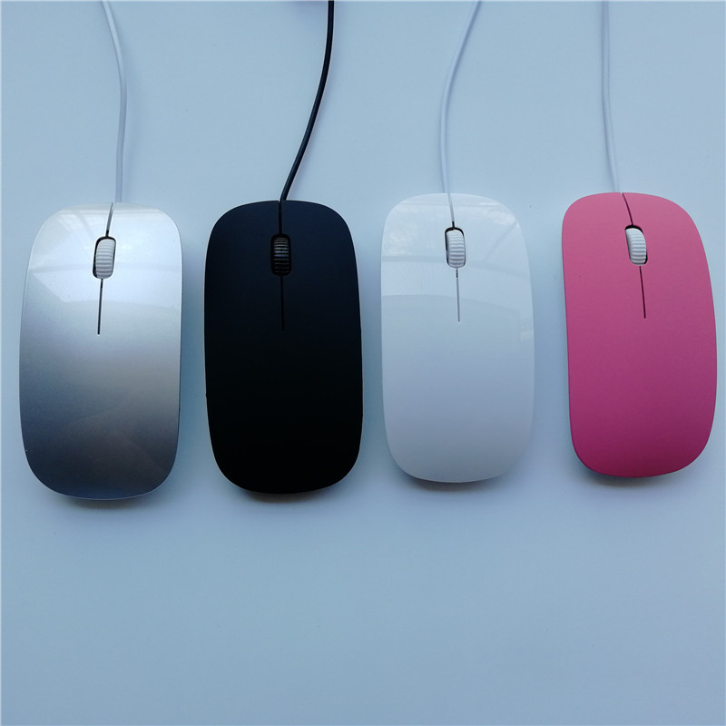 Ultra-thin USB wired mouse silent mute n...