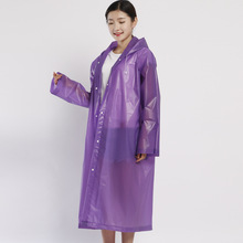 风衣式雨衣女男徒步透明EVA成人时尚雨衣户外骑车连体创意雨披