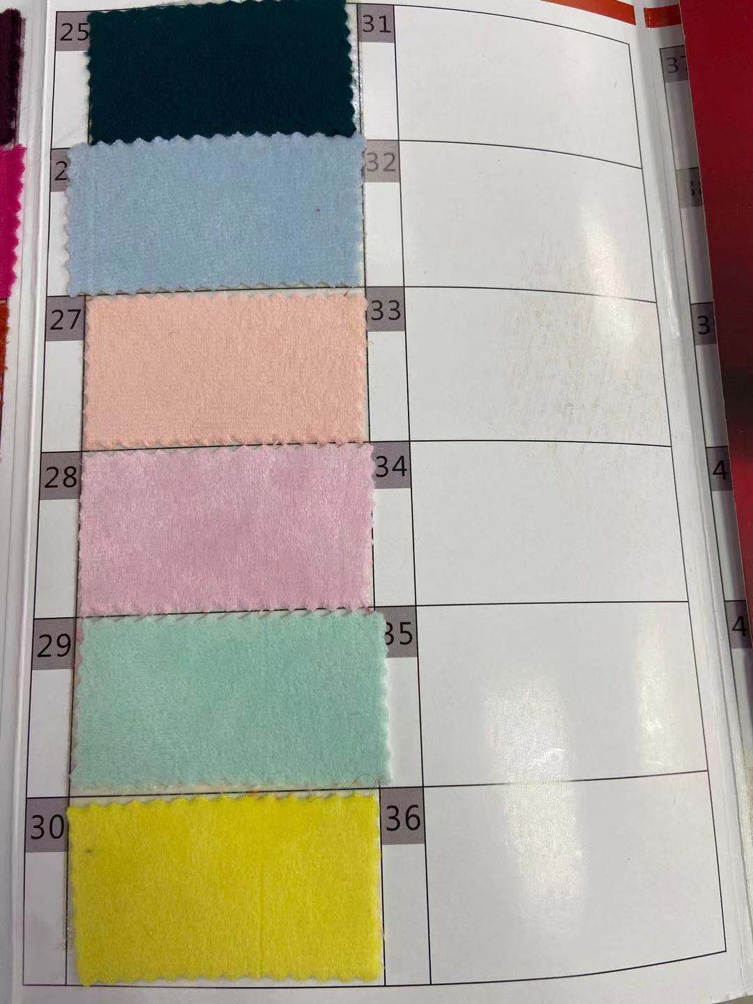 Spandex tela súper suave de alta elasticidad Cristal súper suave franela elástica de cuatro lados ropa para niños zapatos y sombreros bolsas de tela de peluche de juguete
