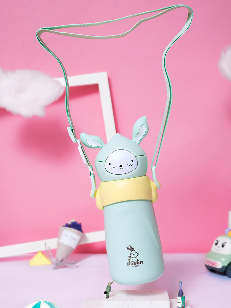 小比咔儿童吸管保温杯萌楚楚双盖可爱创意幼儿园宝宝水杯保温杯子