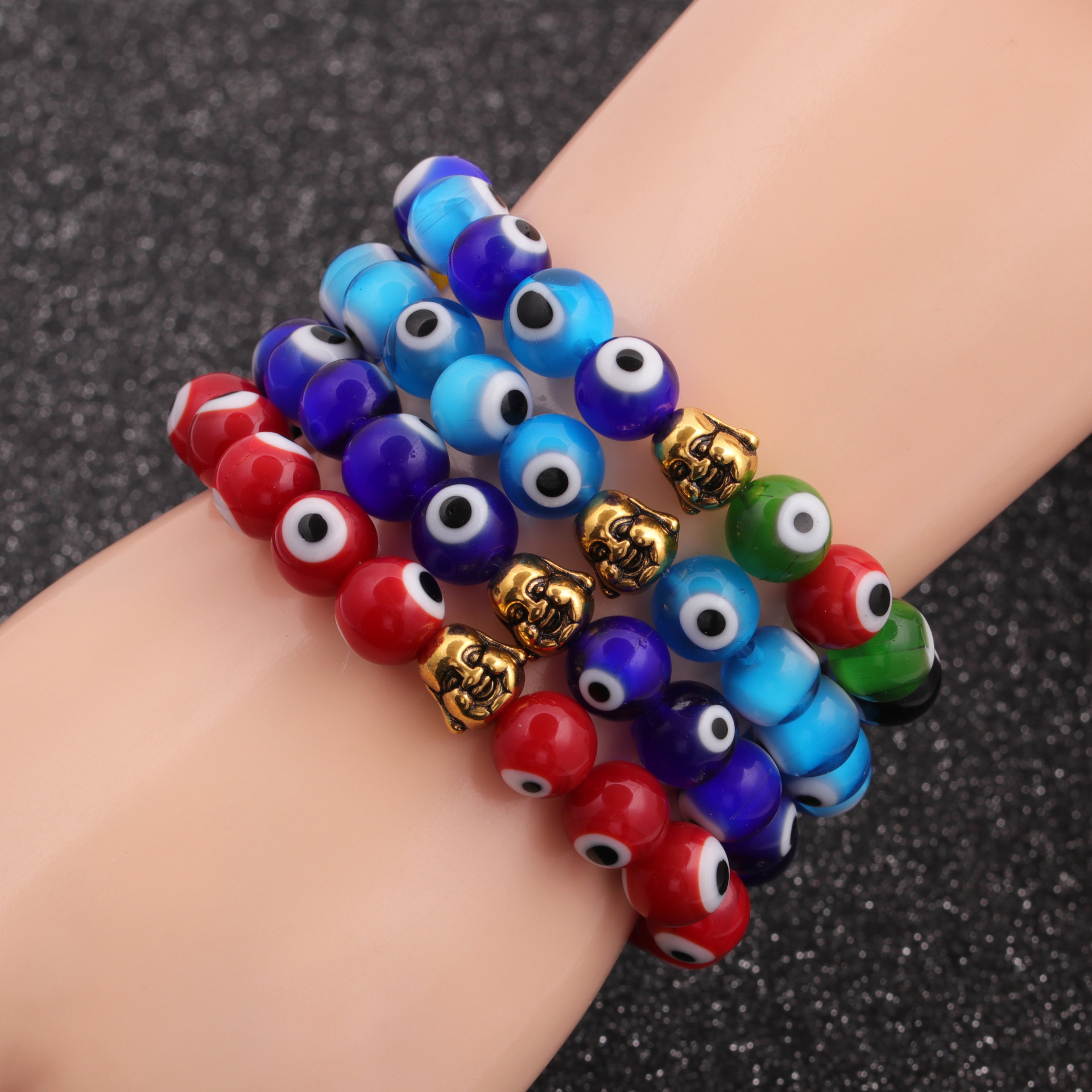 hot sale new Devilu0027s eye beaded Buddha head bracelet wholesale