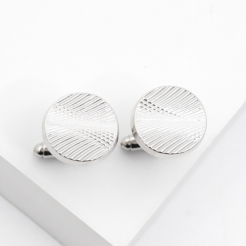 Round Spiral Pattern Cufflinks display picture 8