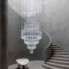 Modern round ceiling lamp, hotel lights for country house for living room, crystal pendant suitable for stairs, room light