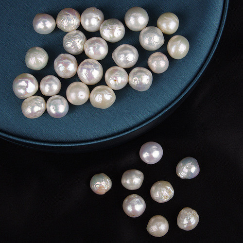 Factory Direct Supply Edison Bare Pearls with Wrinkled Skin and Minor Flaws, Natural Light Pearls, Handmade DIY Baroque Beads, Wholesale