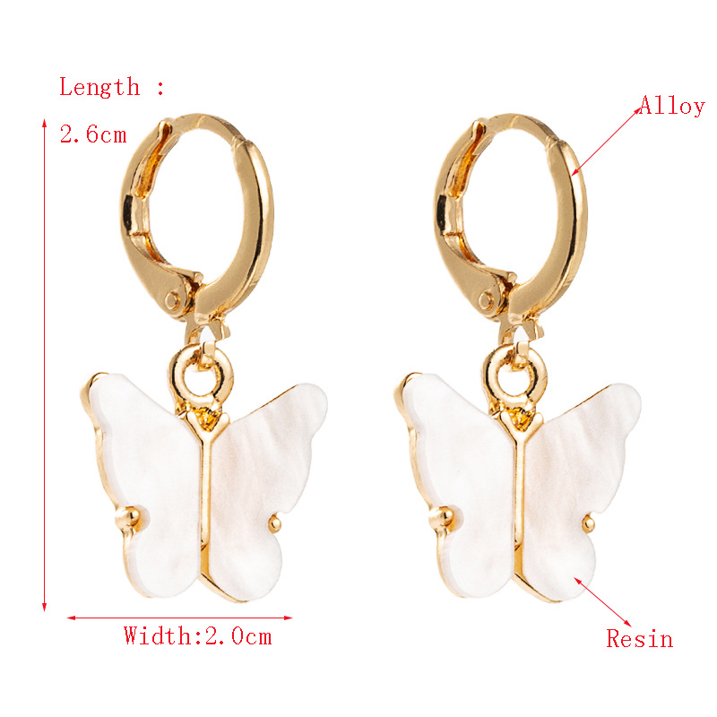 Corée Du Sud Coquille Papillon Boucle D&#39;oreille Niche Boucle D&#39;oreille Sauvage En Gros Nihaojewelry display picture 1