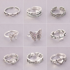 復古做舊戒指男女簡約時尚個性冷淡風小眾戒子女新款ins潮合集39