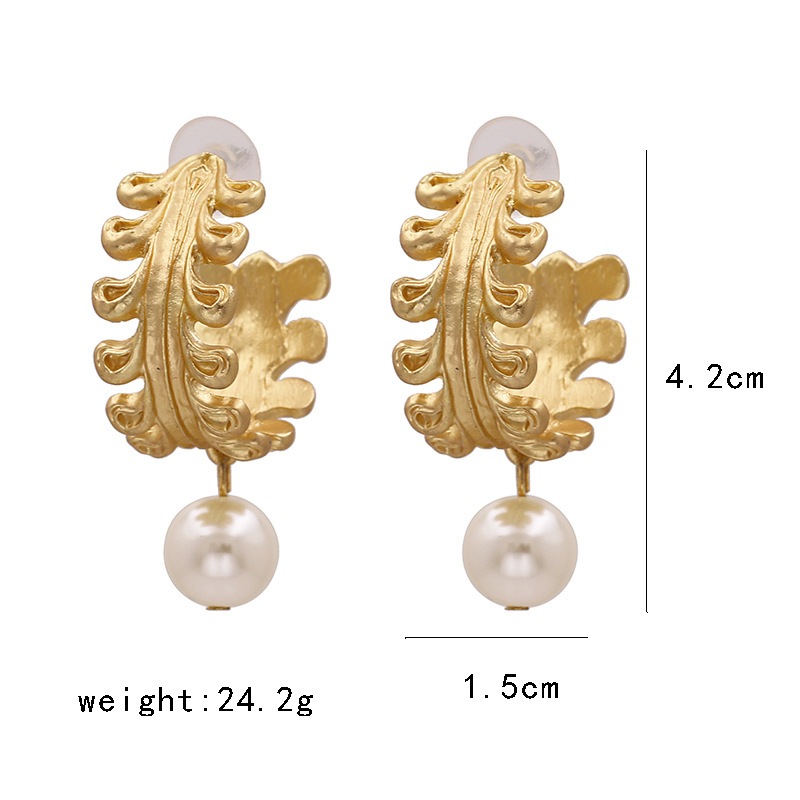 Fashion C Shape Plating Alloy Artificial Gemstones Earrings Ear Studs display picture 2