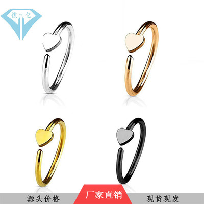 厂家直销亚马逊热销欧美时尚穿刺饰品不锈钢时尚14k金耳环批发|ms