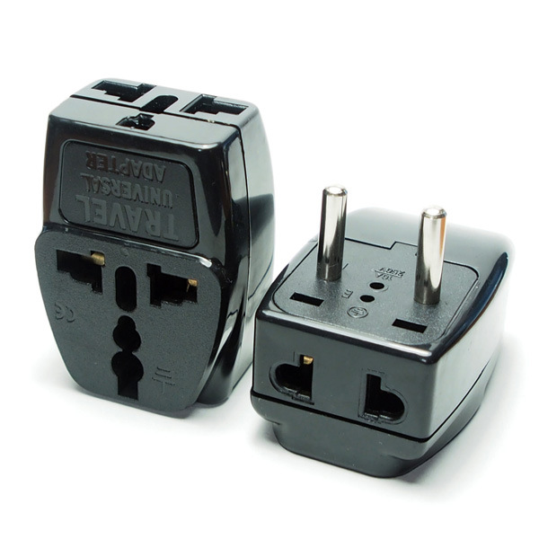 4.8mm粗脚转换插头 欧规葡萄牙电源转换器 万能转换插座 一转三