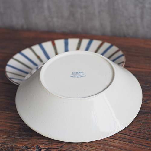 Nishida Muyu Japan imported Paixi deep dish round dessert plate Japanese tableware home hotel ceramic plate