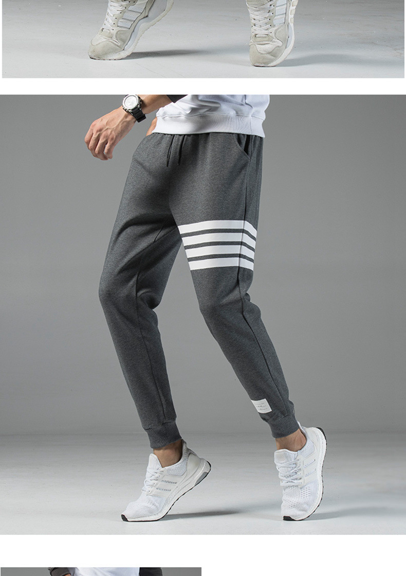 Spring Loose Feet Four Bar Sports Autumn Closed Running, Fitness Fashion TB Sanitary for Men, Casual Pants_voghion.com