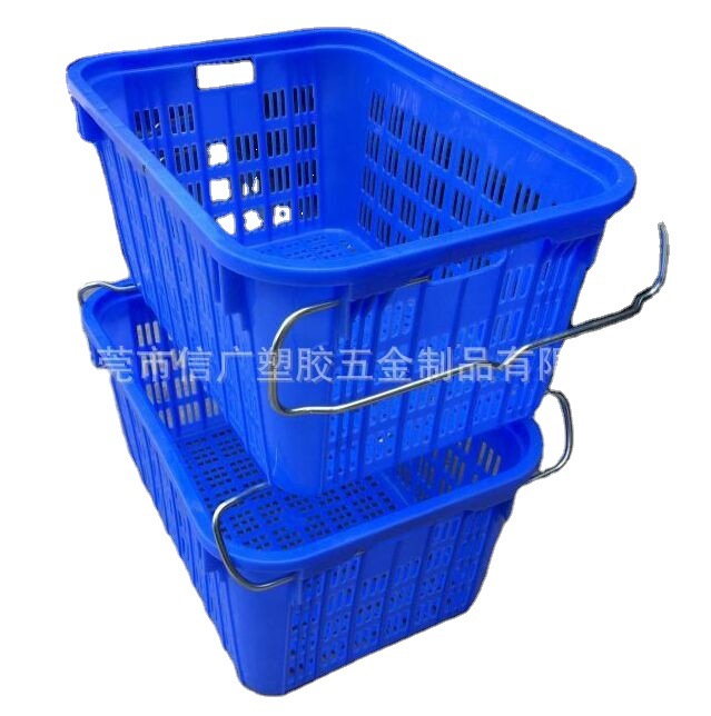 塑料蔬菜网眼筐670*465*350加厚摔不烂塑胶周转筐 水果生鲜冷冻筐