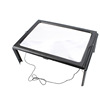 Manufactor Direct selling Bracket Desktop 4 LED Plastic fold read Hanging type ultrathin magnifier 2121