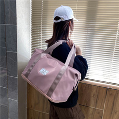 Wet and dry separation sports portable shoulder bag, yoga fitness bag, large capacity folding travel bag, luggage storage bag