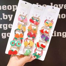 韓版卡通水果兒童頭繩套裝可愛女童小皮筋發圈頭飾寶寶發繩發飾