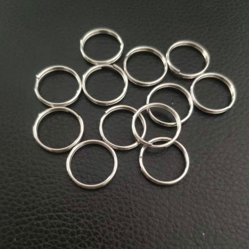 Titanium Alloy Key TC4 Titanium Alloy Double Circle Key Ring Simple Small Circle 12mm Small Steel Ring
