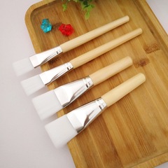 New style wooden handle facial mask brush, soft hair makeup brush, beauty brush, DIY facial mask adjustment brush, beauty tools wholesale