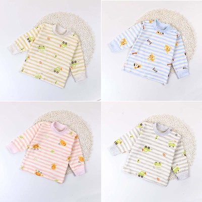 2020新品 秋冬季婴幼儿打底衫圆领宝宝秋衣幼儿纯棉上衣厂家直销|ms