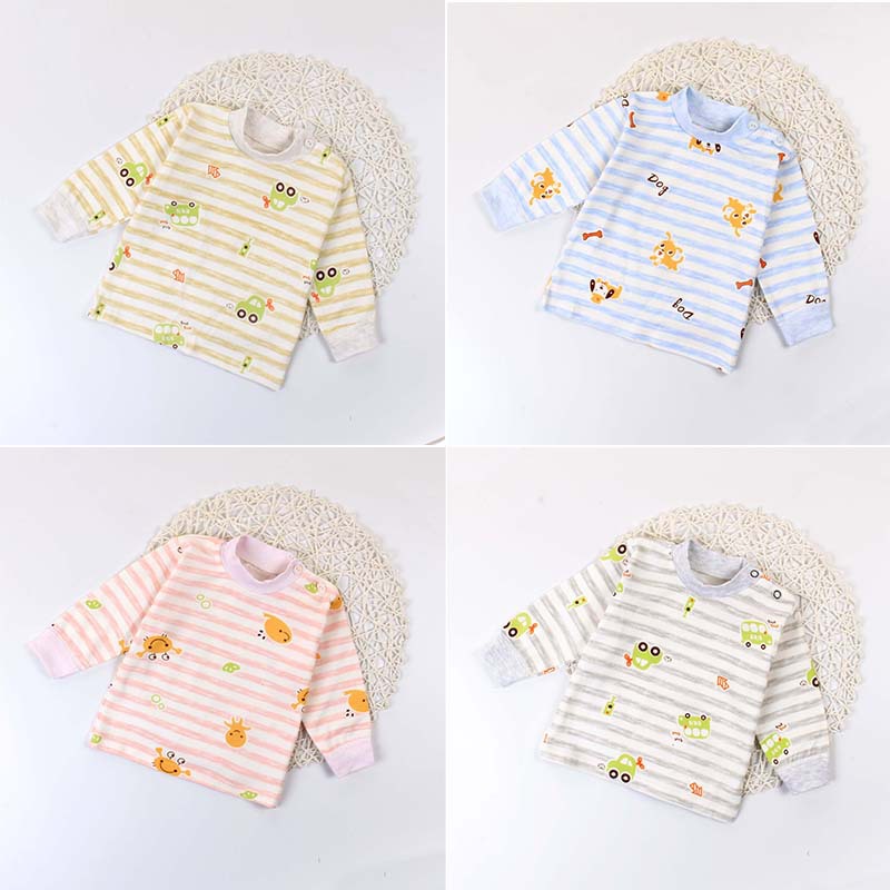 2020新品 秋冬季婴幼儿打底衫圆领宝宝秋衣幼儿纯棉上衣厂家直销|ms