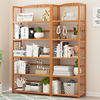simple and easy bookshelf multi-storey Shelf to ground Storage children Table space household Bamboo Simplicity student Bookcase
