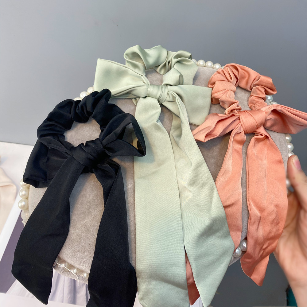 Bow Knot Long Ribbon Hair Scrunchies display picture 9