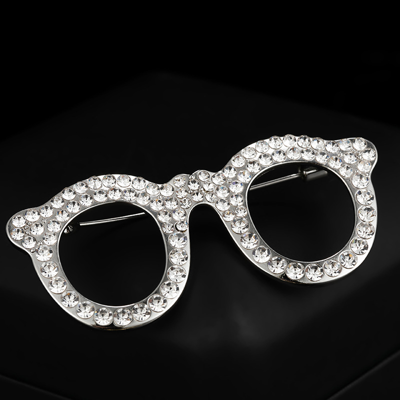 Simple Style Glasses Alloy Plating Unisex Brooches display picture 5