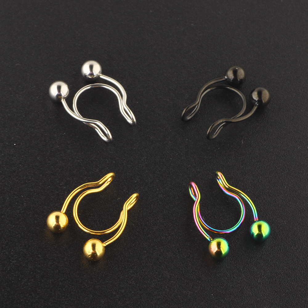 Pointed titanium steel lip stud product view