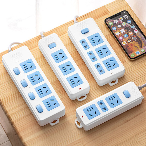 Switch plug with wire extension cord, power strip with built-in wires, USB outlet, air conditioner wiring panel, gift wholesale